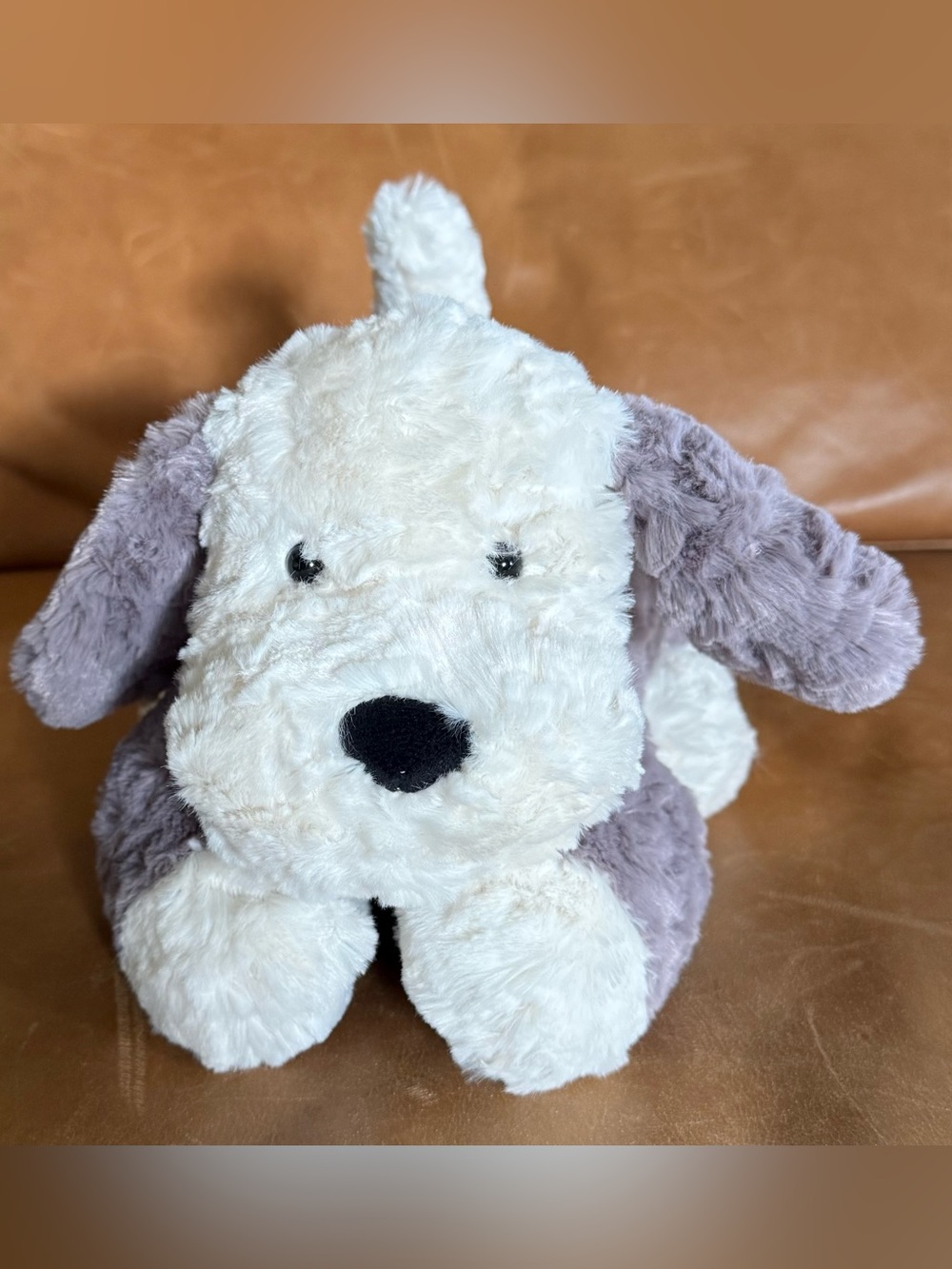Jellycat Tumblie Sheep Dog Plush 14" Gray and White Dog Stuffed Animal